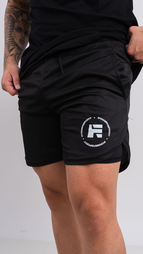 SHORT GYM SERIES INNER  H PWS ICONO NEGRO