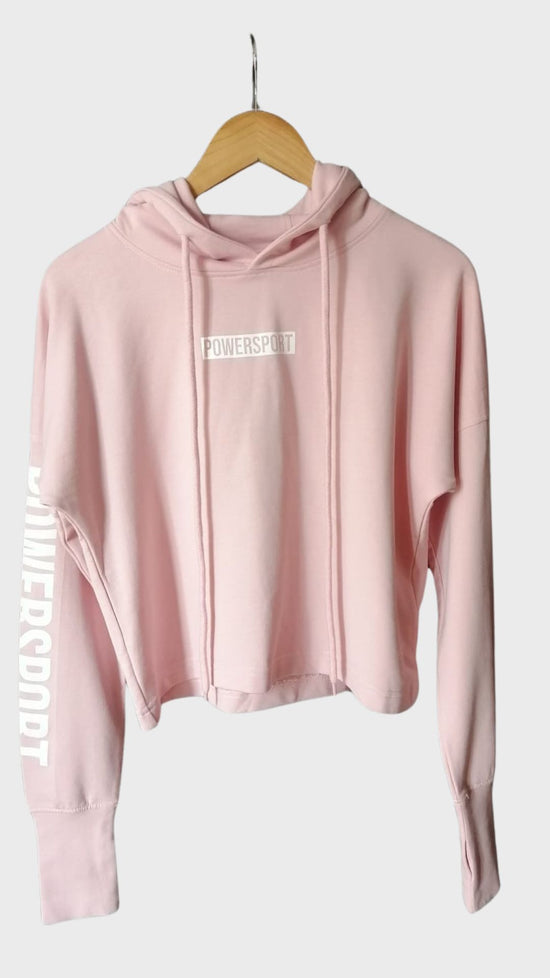 POLERON HODDIES CORTO MUJER CRITICAL ROSADO/BLANCO