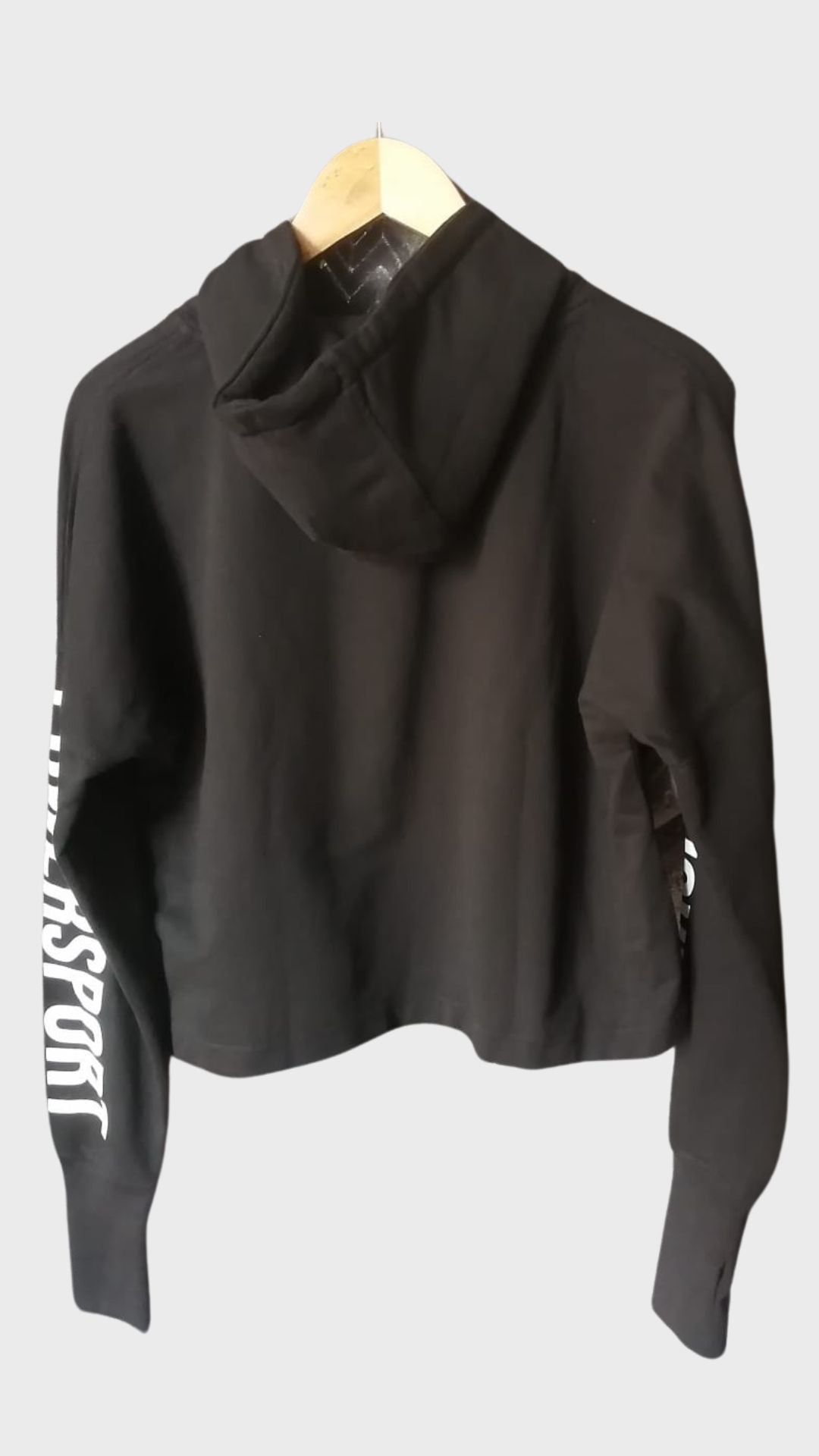 POLERON HODDIES CORTO MUJER CRITICAL NEGRO/BLANCO