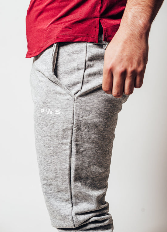 PANTALON DE BUZO POWER CALF JOGGER GRIS CLARO