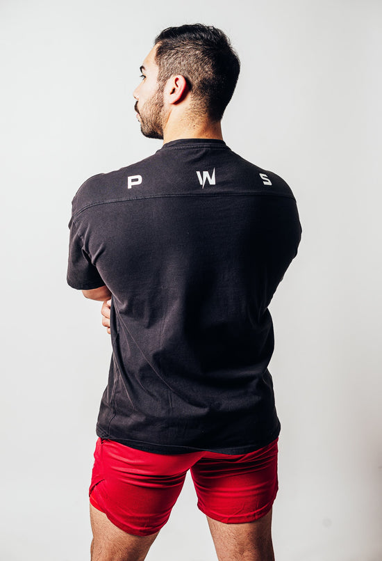 POLERA OVERSIZE BACK PWS NEGRA