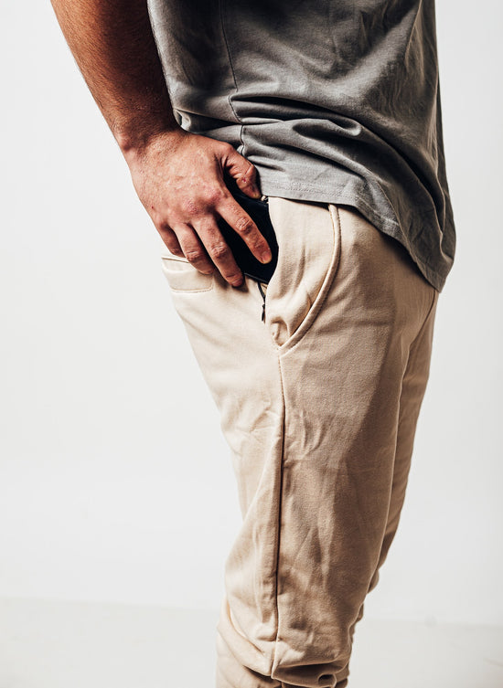 PANTALON DE BUZO POWER CALF JOGGER KHAKI