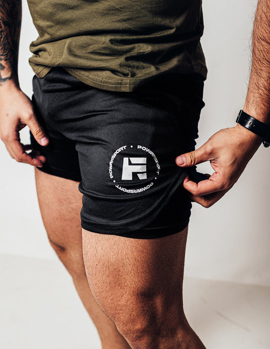 SHORT GYM SERIES INNER  H PWS ICONO NEGRO