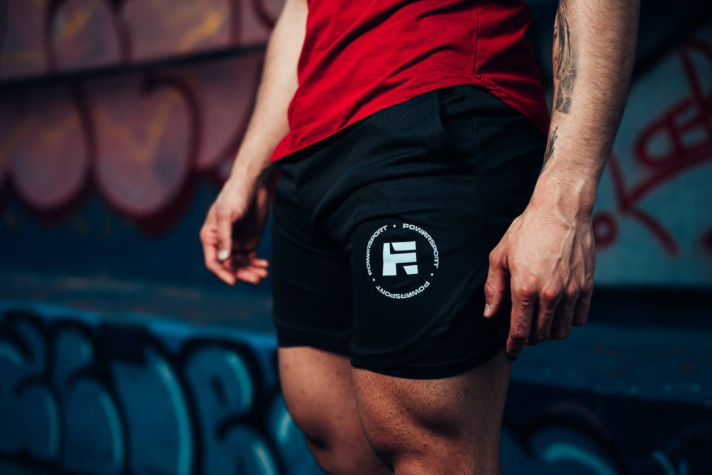 SHORT GYM SERIES INNER  H PWS ICONO NEGRO