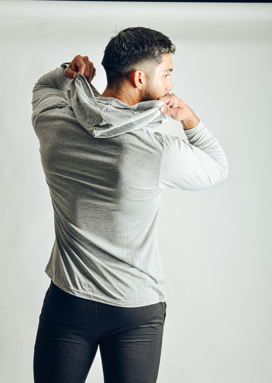 POLERA REPEAT MANGA LARGA H GYMSHARK GRIS V 21