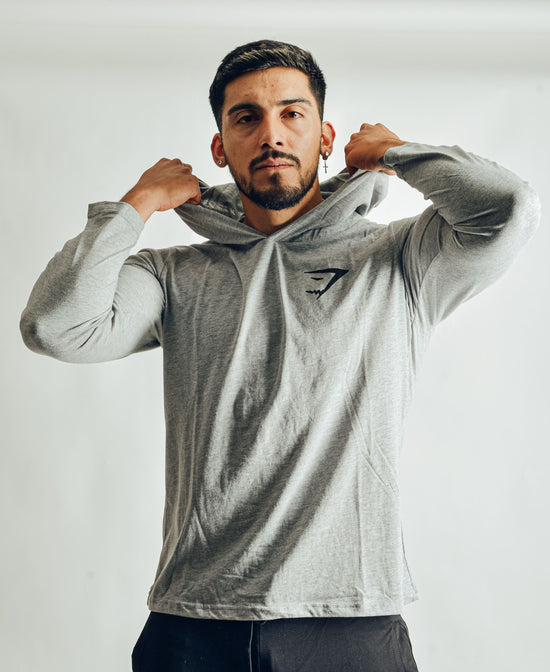 POLERA REPEAT MANGA LARGA H GYMSHARK GRIS V 21