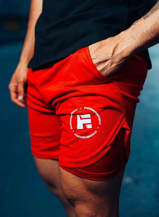 SHORT GYM SERIES INNER H PWS ICONO ROJO