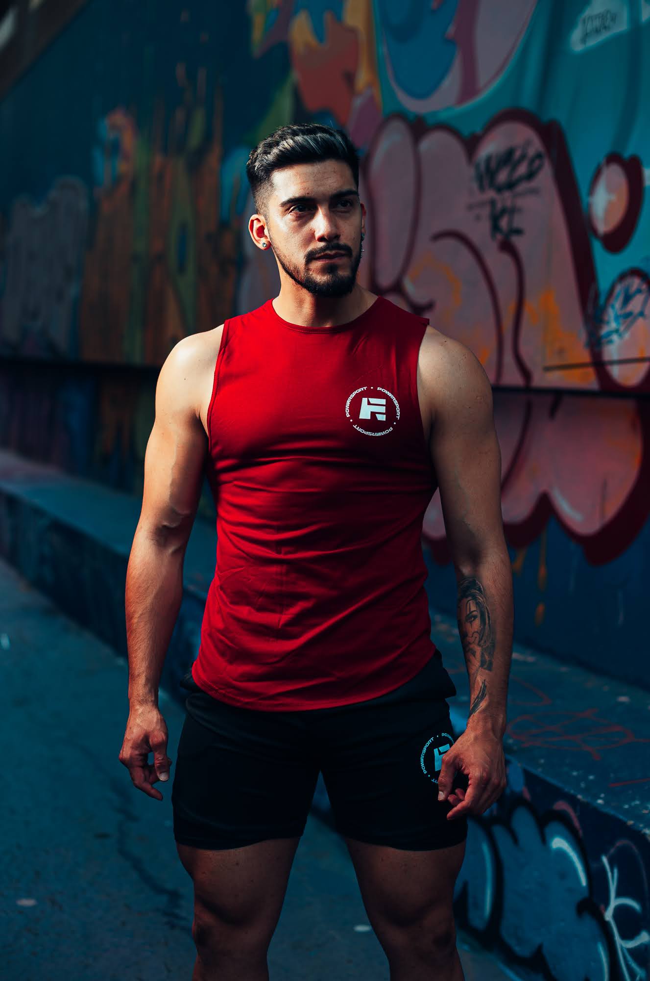 Polera sin mangas online rojo