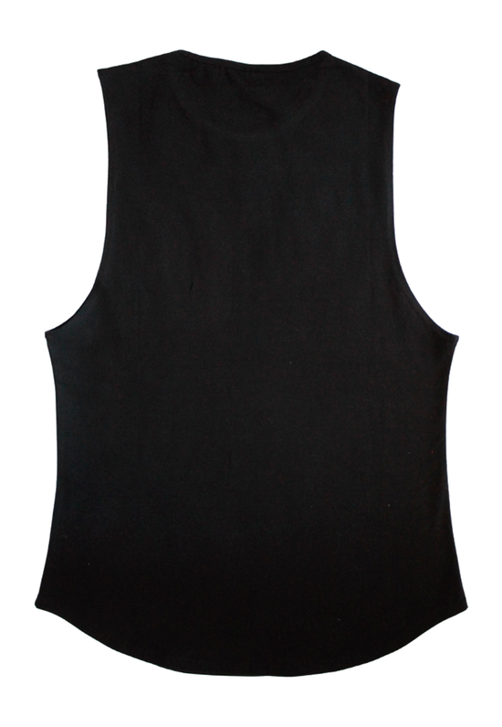 POLERA SIN MANGA TANK GYM ICONO NEGRO