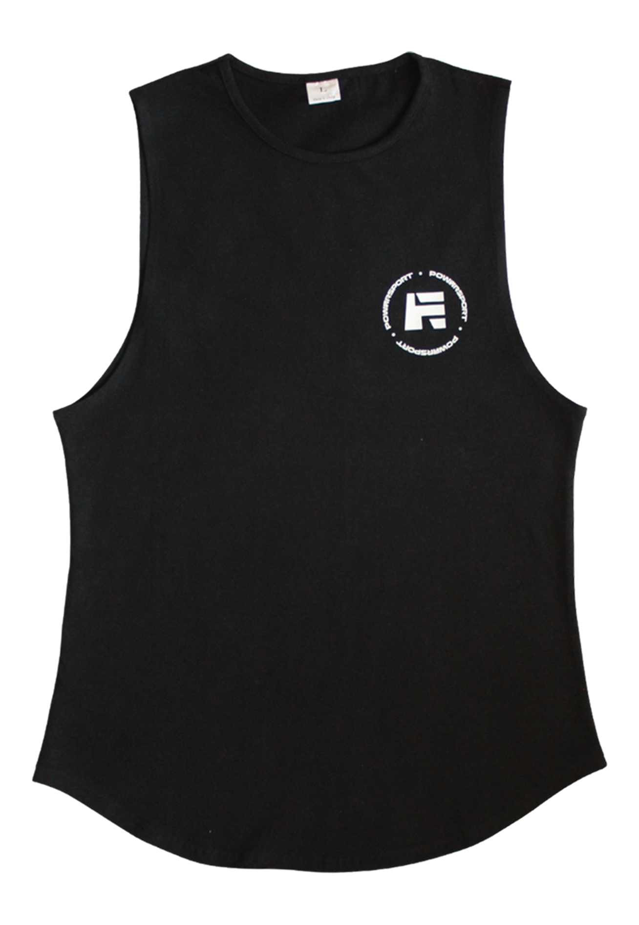 POLERA SIN MANGA TANK GYM REVERSO NEGRO